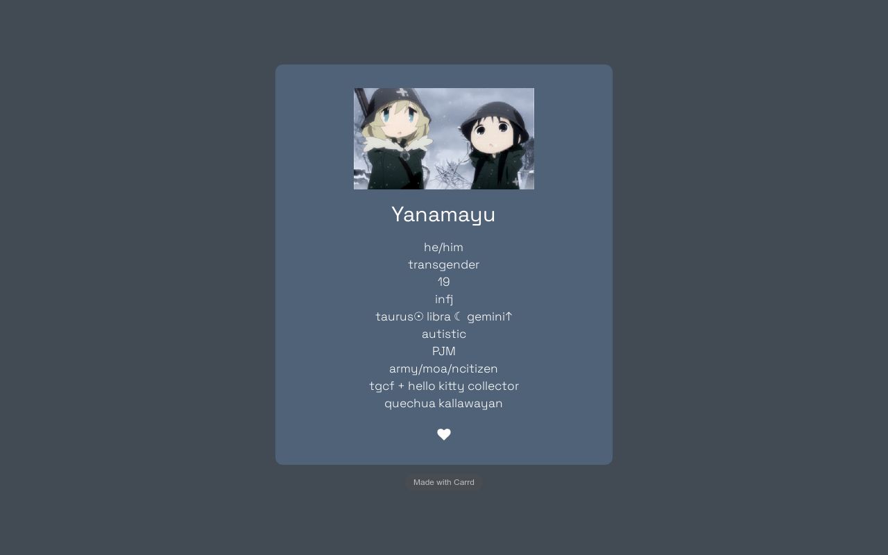 Carrd profile picture for @inflammation